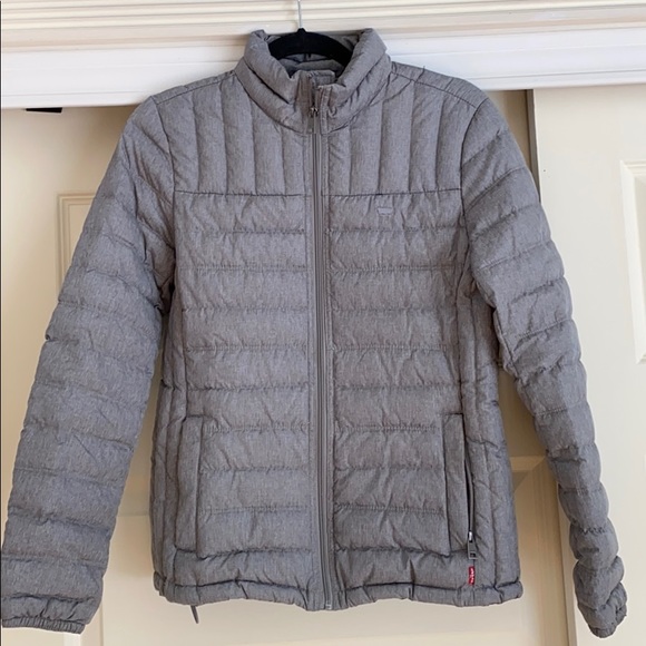 levis silver puffer jacket